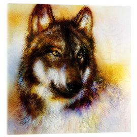 Akrylglastavla  wolf