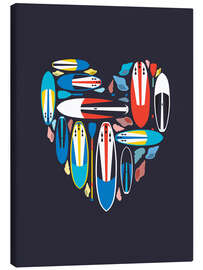 Canvastavla  Surfboard Love