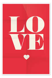 Poster  Love - Typobox
