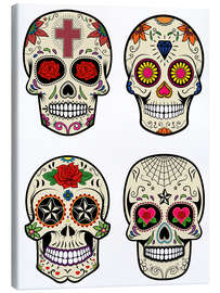 Canvastavla  Mexico Skulls
