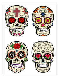 Poster  Mexico Skulls