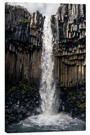 Canvastavla  Svartifoss, Black waterfall, Iceland