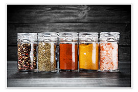 Poster Spices in glass