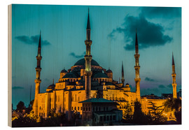 Trätavla  Blue Mosque in Istanbul