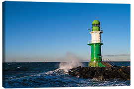 Canvastavla  Lighthouse in Warnemuende - Rico Ködder