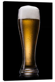Canvastavla  Beer into glass