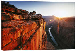 Canvastavla  Beautiful sunrise on Grand Canyon and river Colorado, USA - Matteo Colombo