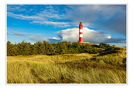 Poster Lighthouse on the North Sea island Amrum