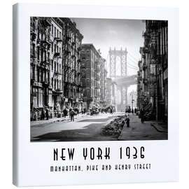 Canvastavla  Historical New York, Pike and Henry Street - Christian Müringer