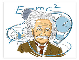 Poster  Albert Einstein, fysiker - Harald Ritsch