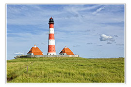 Poster  Westerhever Lighthouse, North Sea coast