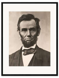 Inramat konsttryck  Abraham Lincoln - Mathew Brady