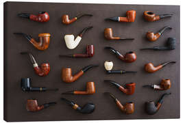 Canvastavla  Collection of smoking pipes - Elisabeth Cölfen
