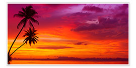 Poster colorful sunset