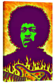 Canvastavla  Hendrix Fire - Michael Fishel