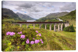Canvastavla  Glenfinnan Viaduct in Scotland with Jacobite Steam Train - Michael Valjak