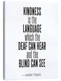 Canvastavla  Mark Twain citat, Kindness - Mod Pop Deco