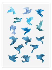 Poster  Origami Peace Doves
