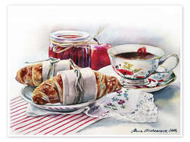 Poster  Croissant with apple jam - Maria Mishkareva
