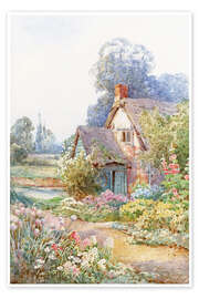 Poster  A cottage garden - Theresa Sylvester  Stannard
