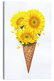 Canvastavla  Ice cream with sunflowers - Valeriya Korenkova