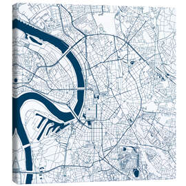 Canvastavla  City map of Dusseldorf - 44spaces