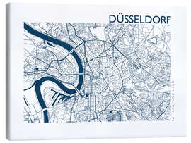 Canvastavla  City map of Dusseldorf II - 44spaces