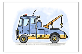 Poster  Hugos tow truck - Hugos Illustrations