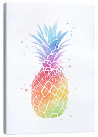 Canvastavla  Rainbow ananas - Mod Pop Deco