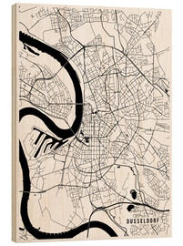 Trätavla  Dusseldorf Germany Map - Main Street Maps