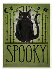 Poster  Vintage Halloween Spooky Cat - Sara Zieve Miller