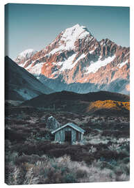 Canvastavla  Hut på Mount Cook i Nya Zeeland - Nicky Price