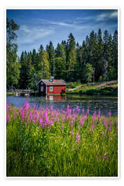 Poster  Sweden house on the lake - Sören Bartosch