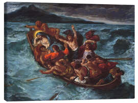 Canvastavla  Christ asleep during the storm - Eugene Delacroix