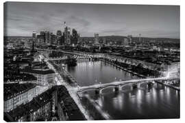 Canvastavla  Frankfurt skyline black-and-white - Michael Valjak