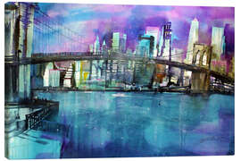 Canvastavla  New York Brooklyn Bridge - Johann Pickl