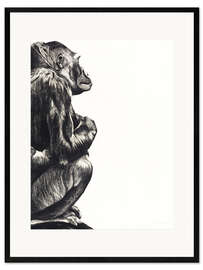Inramat konsttryck  Lady gorilla - Rose Corcoran