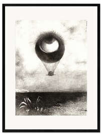 Inramat konsttryck  The eye, like a strange balloon - Odilon Redon
