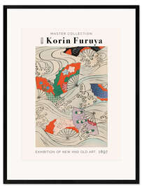 Inramat konsttryck  Korin Furuya - Pattern with fans - Korin Furuya