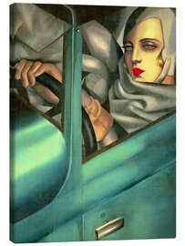 Canvastavla  Self-Portrait in a Green Bugatti - Tamara de Lempicka